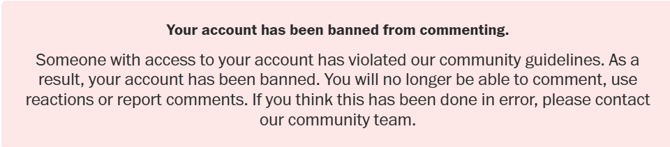 Banned on the Washington Post Banned on the Washington Post