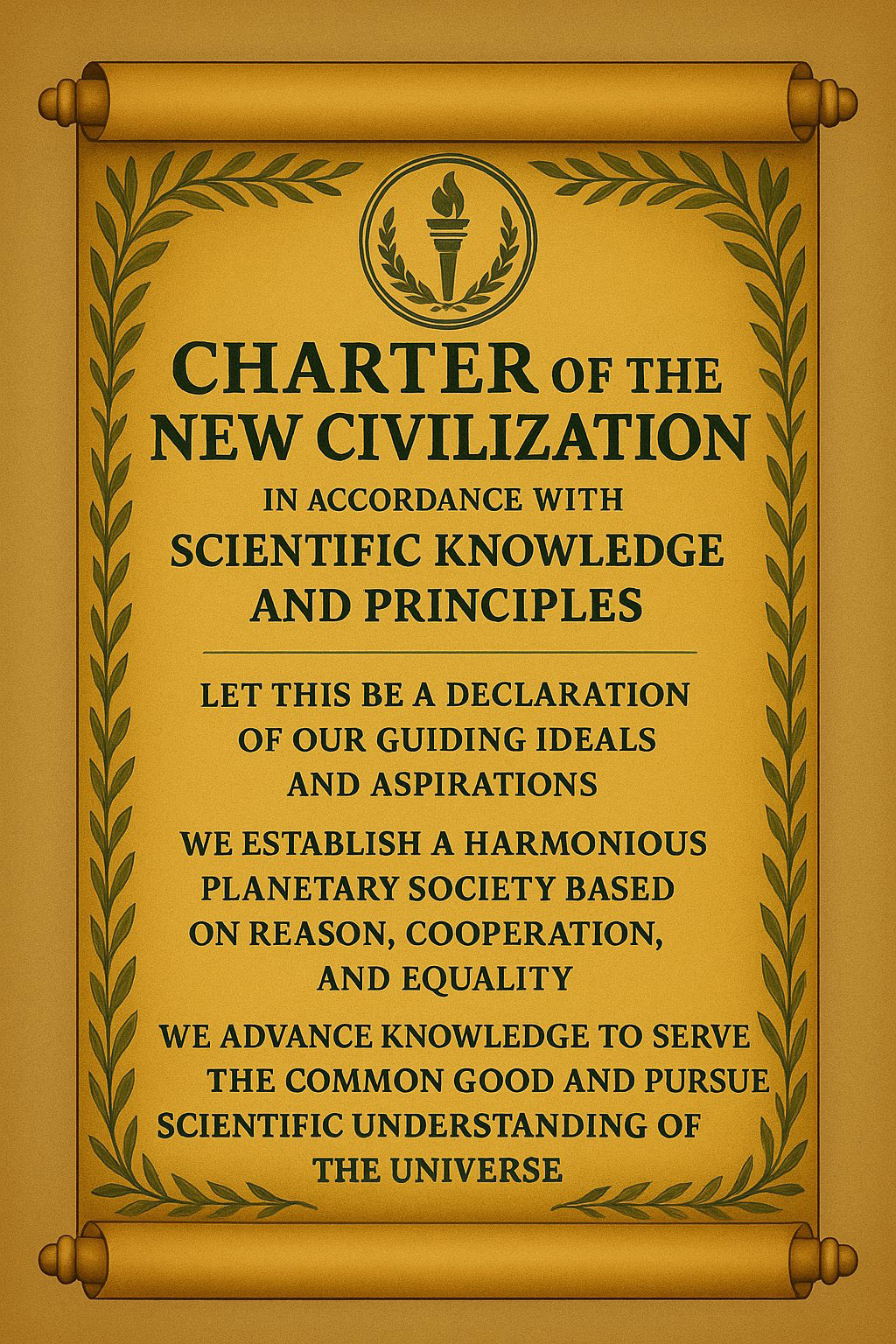 CHARTER OF THE NEW CIVILIZATION CHARTER OF THE NEW CIVILIZATION