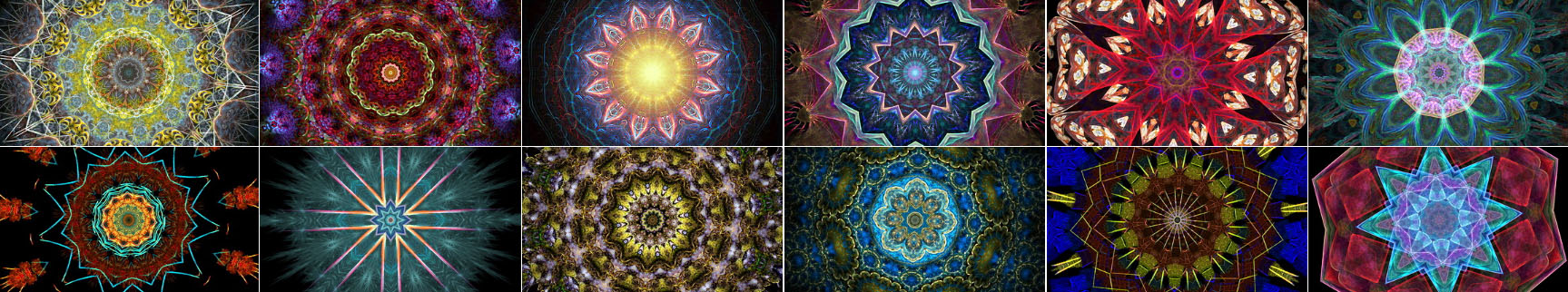 Small Screenshots from These Kaleidoscope Videos